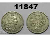 Portugalia 50 centavos 1944 Monedă excelentă