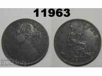 Великобритания 1 пени 1891 ЕФ-детайли монета