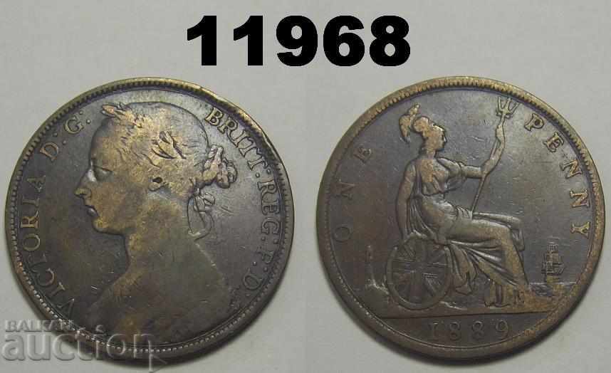 Великобритания 1 пени 1889 монета