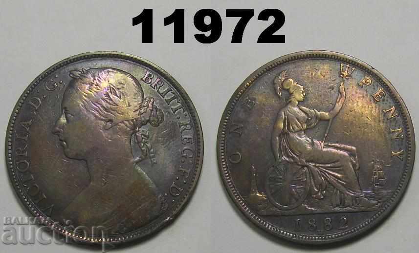 Великобритания 1 пени 1882 H монета