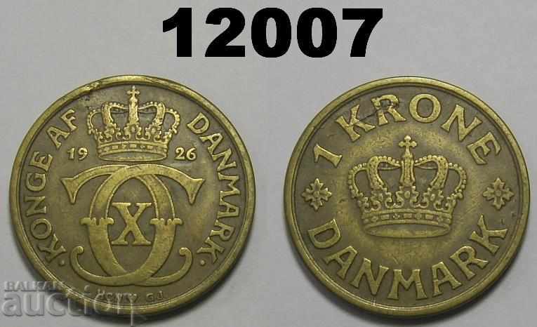 Denmark 1 kroner 1926 coin