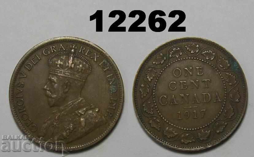 Canada 1 cent 1917 Excellent coin