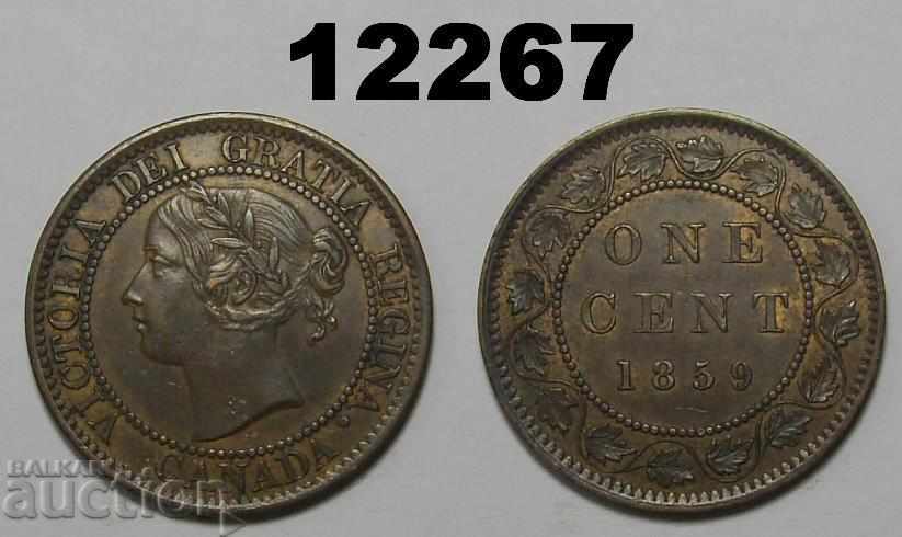 Canada 1 cent 1859 Excellent coin