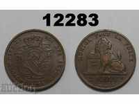 Белгия 2 сантима 1844 VF+ Рядка монета