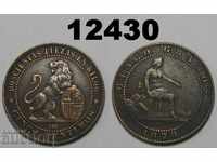 Spania 5 tsentimos 1870 monede