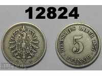 Германия 5 пфенига 1874 А монета