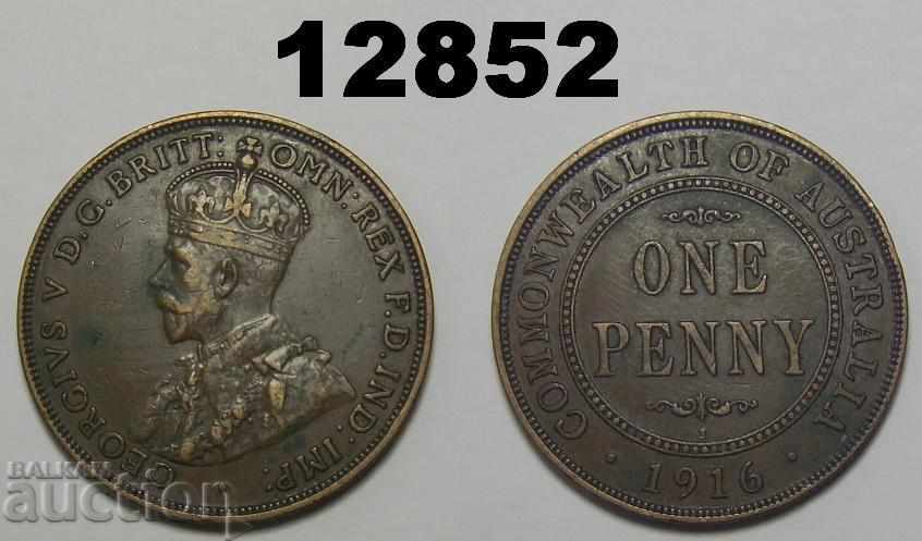 Австралия 1 пени 1916 XF монета