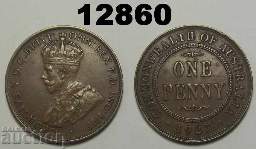 Australia 1 penny 1927 XF coin