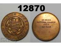 Ολυμπιακό μετάλλιο της ορεινής ποδηλασίας 20 μιλίων Εθνικών Ηλυσίων 1933