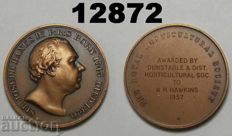 The Royal Horticultural Society 1957 Solid Medal