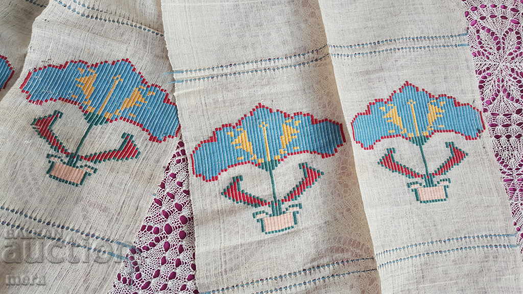 Автентичен месал от фин кенар с бродерия и дантели - 5