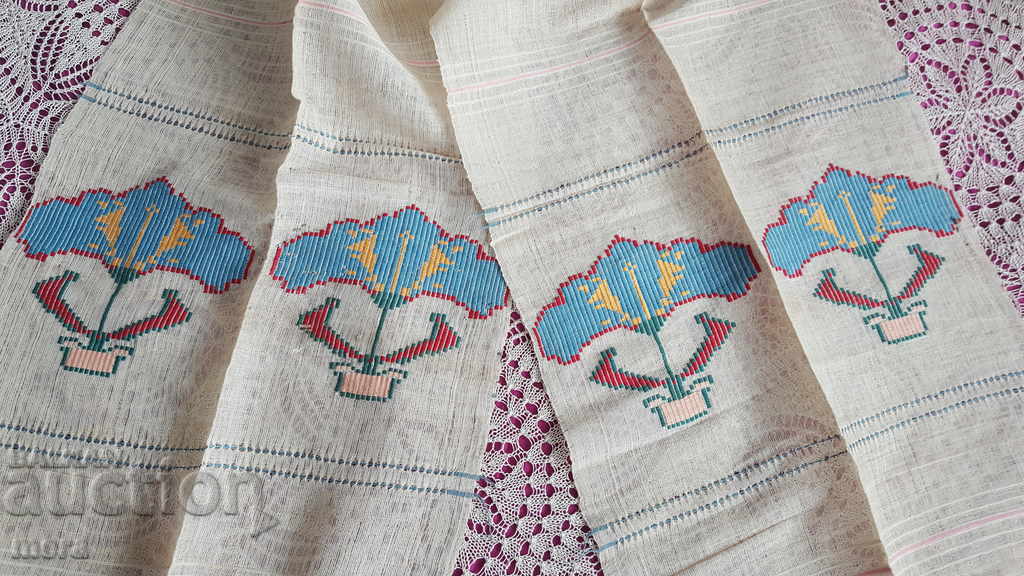 Автентичен месал от фин кенар с бродерия и дантели - 6