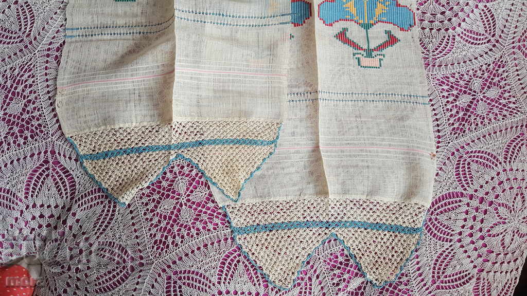 Автентичен месал от фин кенар с бродерия и дантели - 7