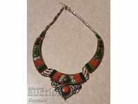 Tibetan Necklace Turquoise and Coral