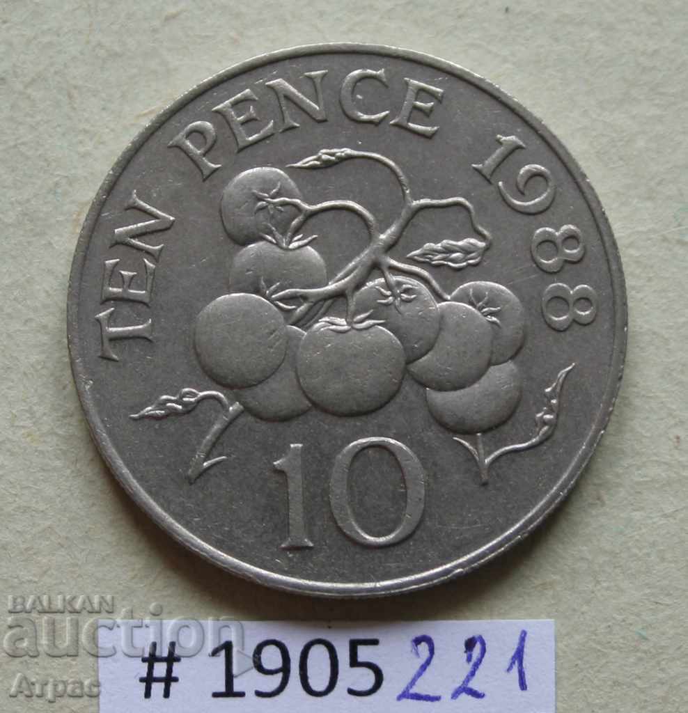 10 pence 1988 Guernsey