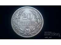Монета - Унгария, 20 филера 1914 година