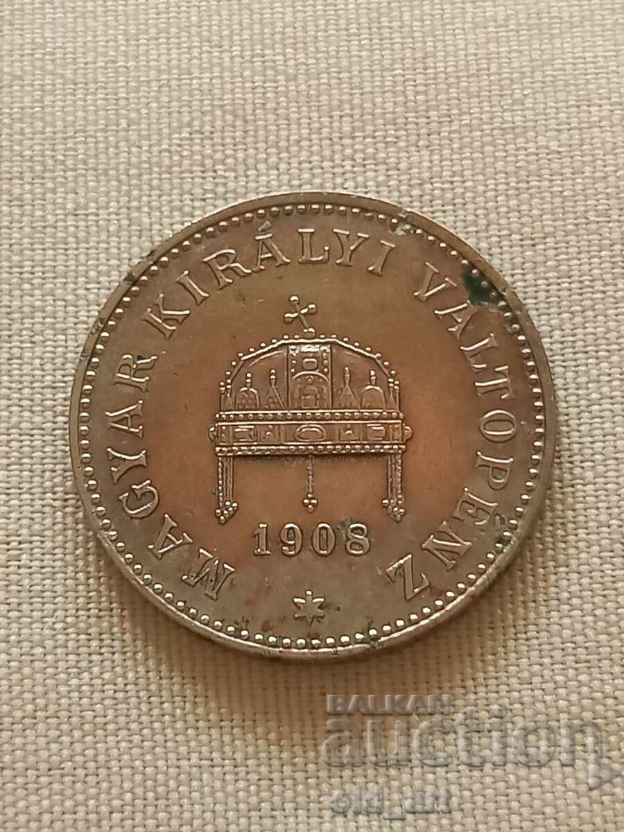 Monedă - Ungaria, 20 umpluturi 1908 cu preț € 1.80 | 3.52 BGN Monedă - Ungaria, 20 umpluturi 1908 cu preț € 1.80 | 3.52 BGN