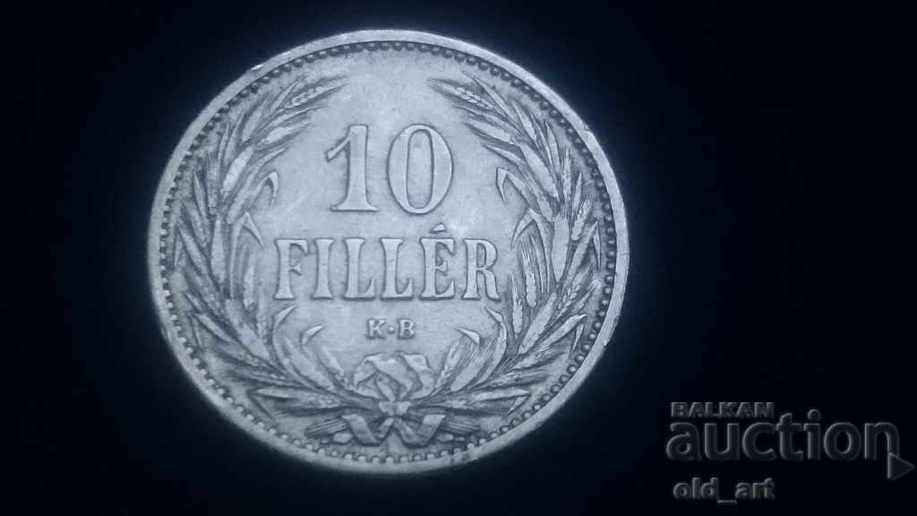 Κέρμα - Ουγγαρία, 10 fillers 1909