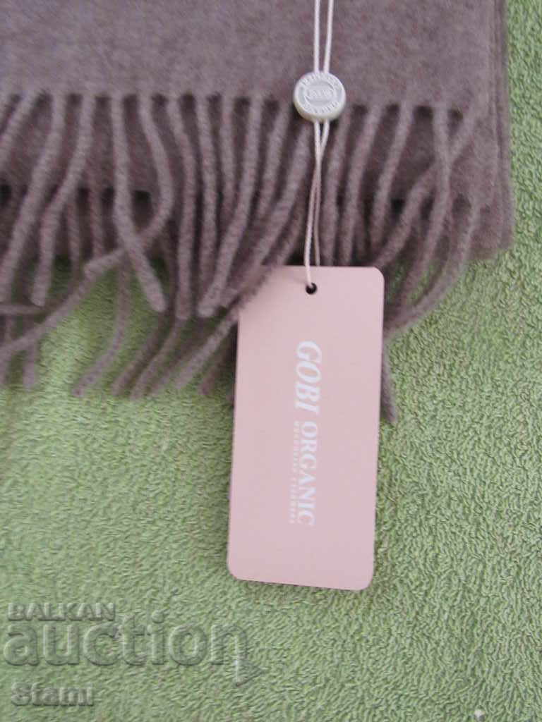 Auction Fine scarf 100% cashmere, brown, Mongolia Auction Fine scarf 100% cashmere, brown, Mongolia