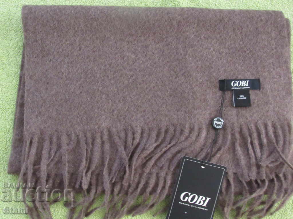 Auction New GOBI Mongolian cashmere chocolate brown scarf Auction New GOBI Mongolian cashmere chocolate brown scarf
