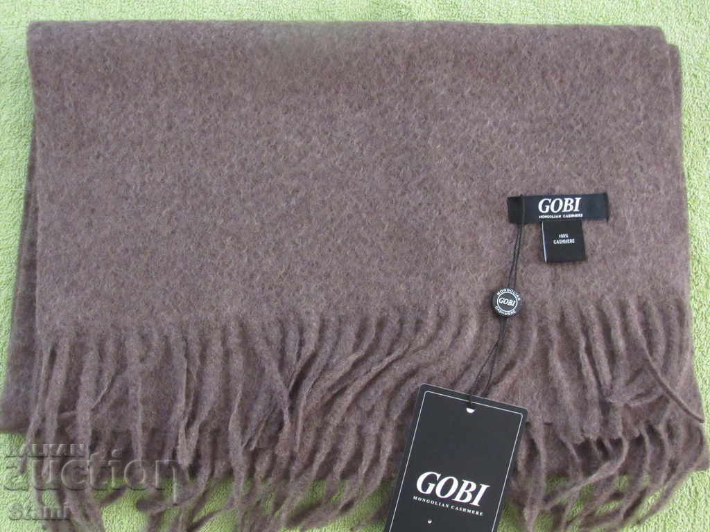 Delivery of New GOBI Mongolian cashmere chocolate brown scarf Delivery of New GOBI Mongolian cashmere chocolate brown scarf