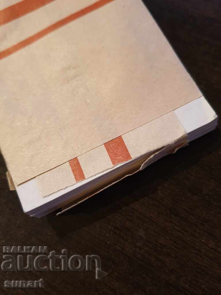 Аукцион БЪЛГАРИЯ 100 БРОЯ НЕЦИРКУЛИРАЛИ БАНКНОТИ 10 ЛЕВ 1951 ПАЧКА