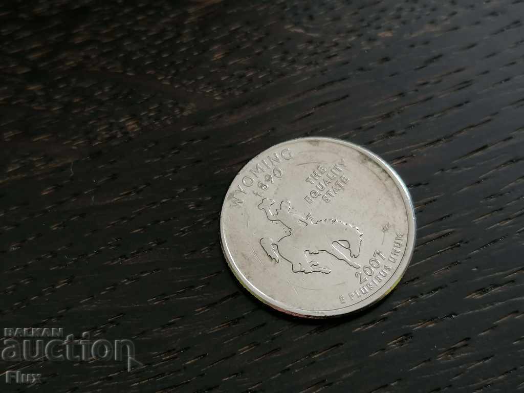 Moneda - SUA - Trimestrul Dolar (Wyoming) | 2007.
