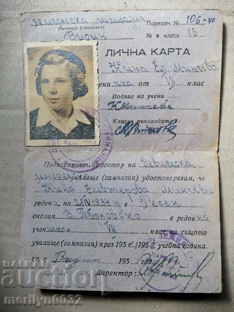 Old Identity Card Document Photo Book Legitimation