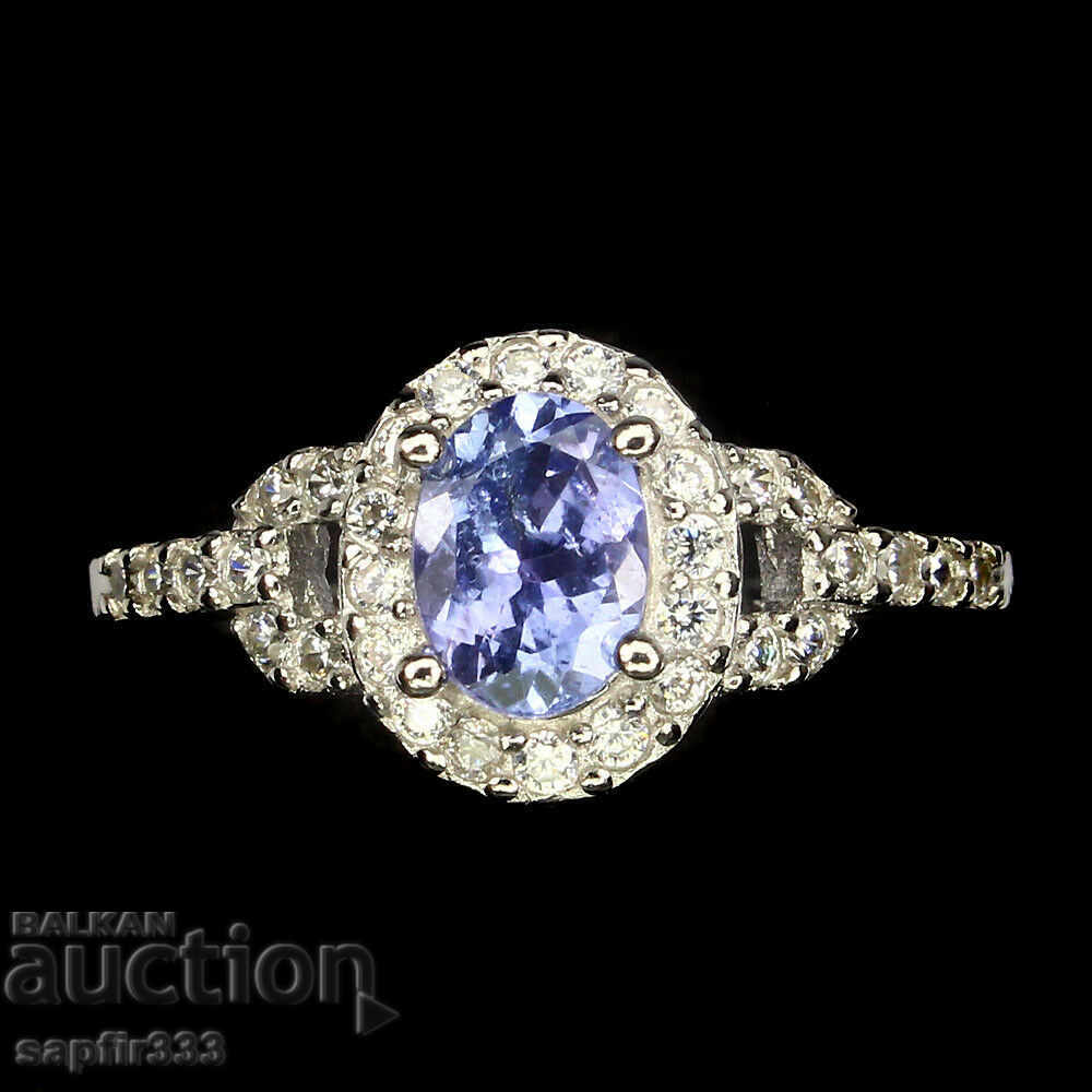 UNIQUE LUXURY RING WITH NATURAL TANZANITE
