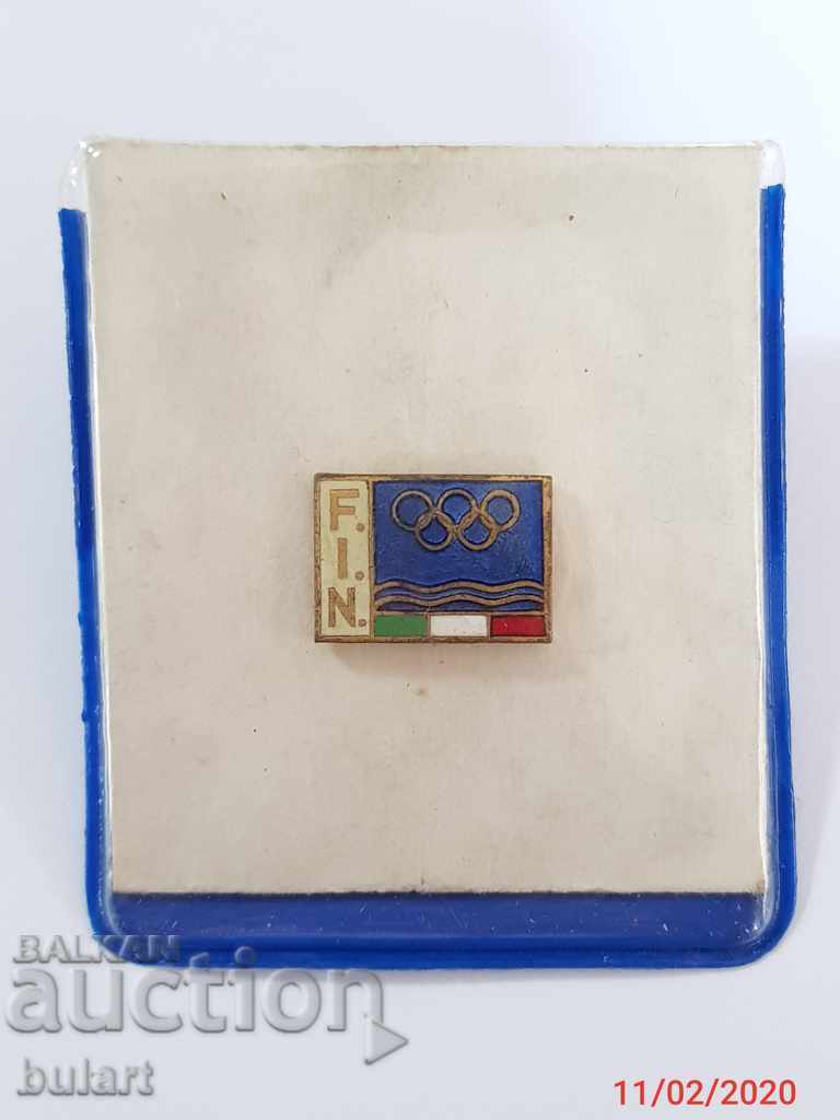 MAREA OLIMPĂ RARE ITALIA Olympic Olympic F.I.N. BADGE EMAil