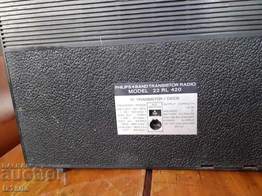 Radio, PHILIPS 22 RL 420 Radio Receiver - 5 Radio, PHILIPS 22 RL 420 Radio Receiver - 5