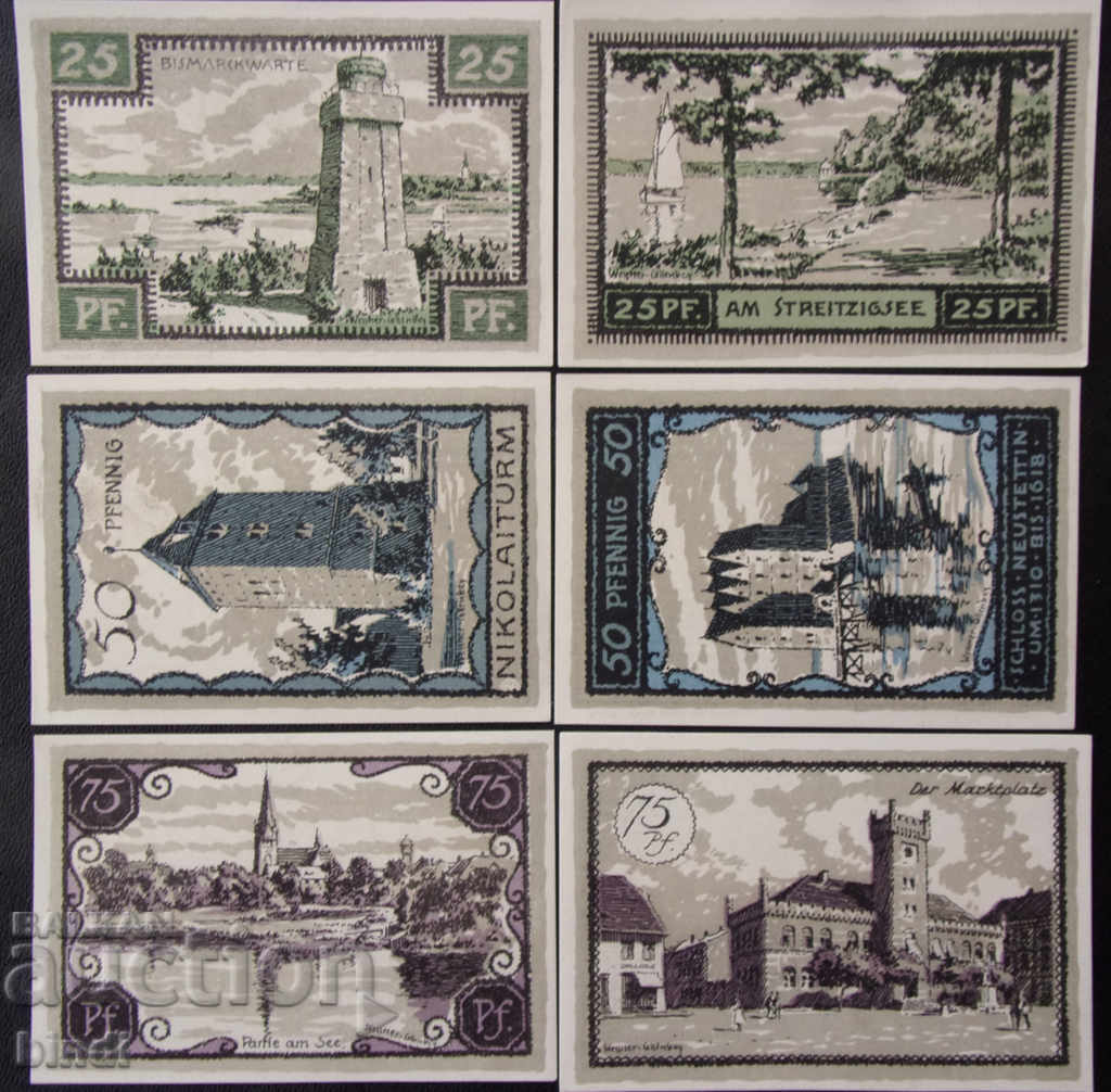 Γερμανία Lot Τραπεζογραμμάτια 1921 6 UNC