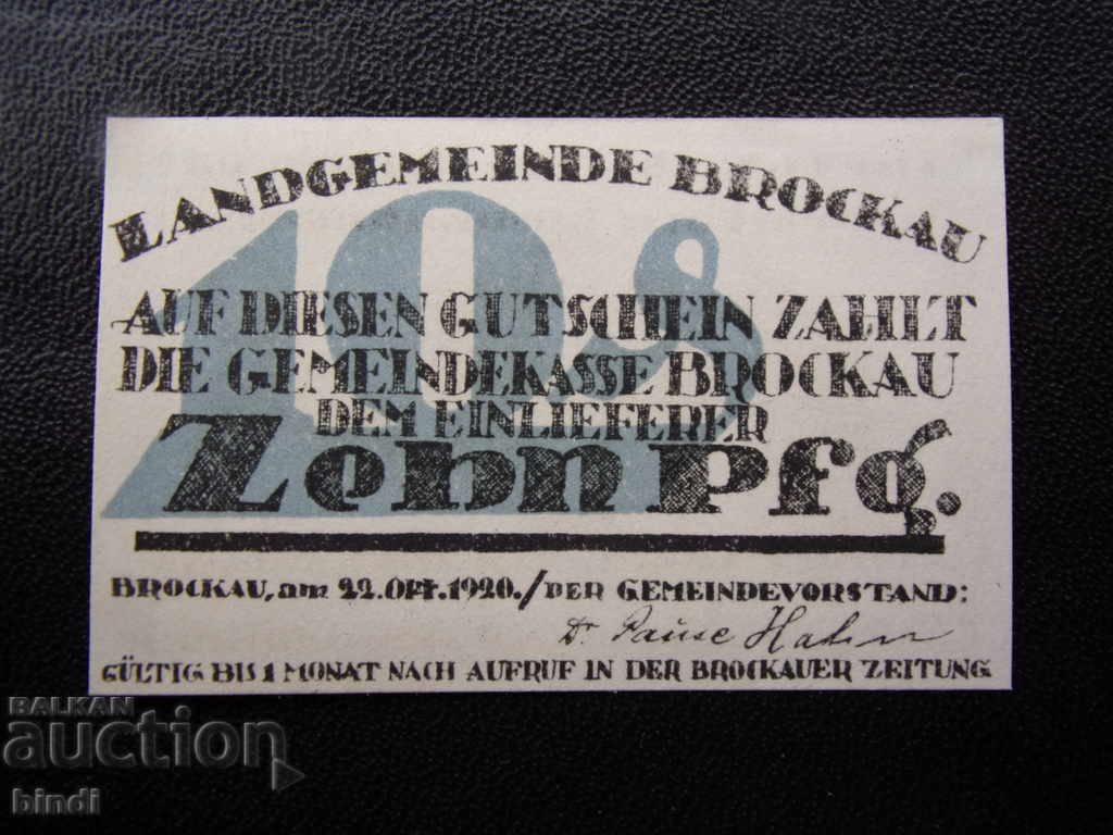 Germania 10 Pfennig 1920 UNC cu preț € 1.53 | 2.99 BGN