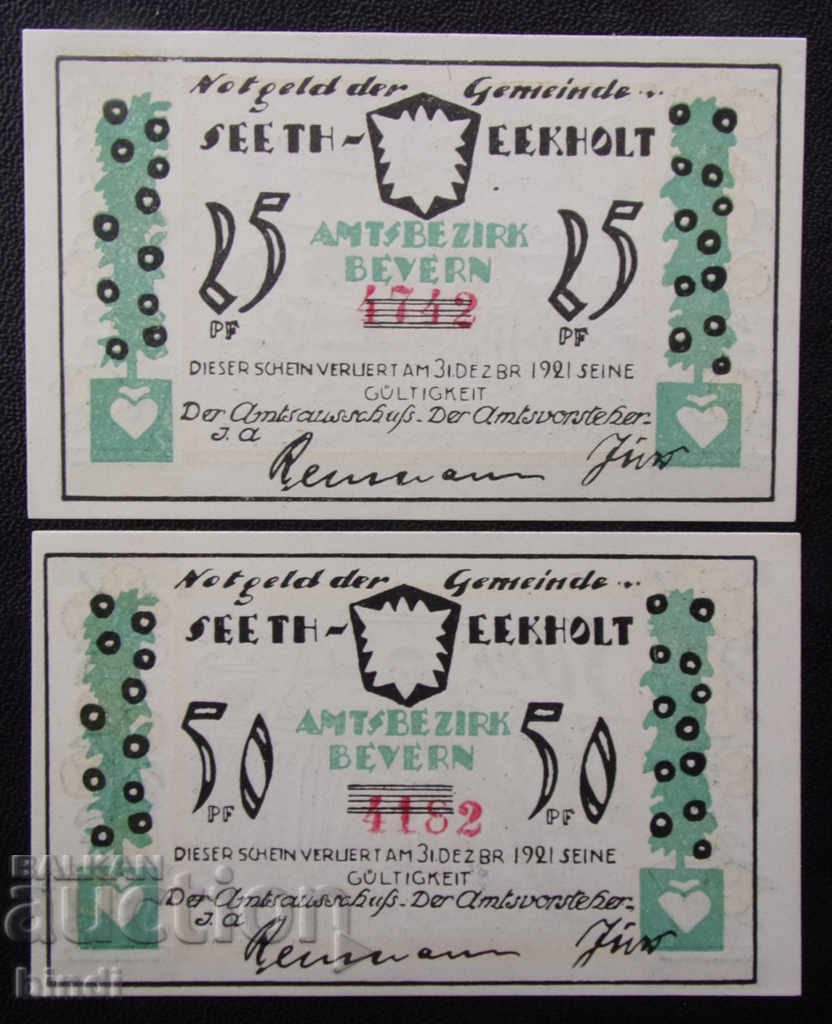 Germania Lot bancnote 1921 2 UNC cu preț € 4.09 | 8.00 BGN