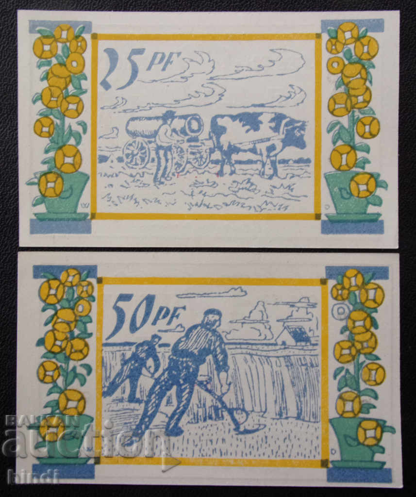 Γερμανία Lot Τραπεζογραμμάτια 1921 2 UNC