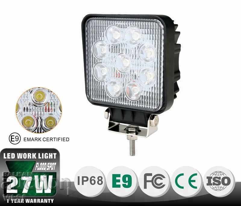 Δημοπρασία 27 W LED φως, αυτοκίνητα 10-30V, φορτηγά, τρακτέρ, σκάφη, off-road Δημοπρασία 27 W LED φως, αυτοκίνητα 10-30V, φορτηγά, τρακτέρ, σκάφη, off-road