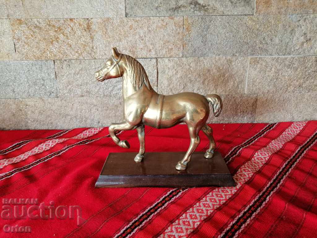 Old bronze statuette on horseback