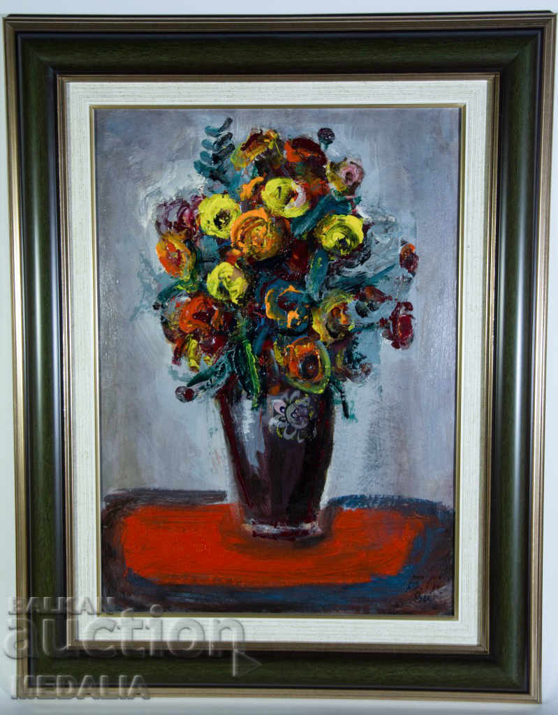 Boycho Grigorov - Still Life - Oil Paints - Signed - Framed with price 2000.00 BGN | € 1022.58 Boycho Grigorov - Still Life - Oil Paints - Signed - Framed with price 2000.00 BGN | € 1022.58