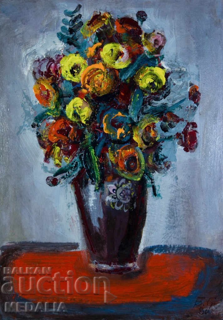 Boycho Grigorov - Still Life - Oil Paints - Signed - Framed Boycho Grigorov - Still Life - Oil Paints - Signed - Framed