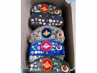 Russian military caps with badges