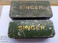 A LOT OF TWO OLD SINGER COLLECTION BOXES