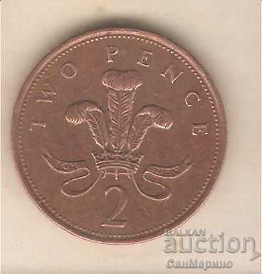 + United Kingdom 2 pence 1995