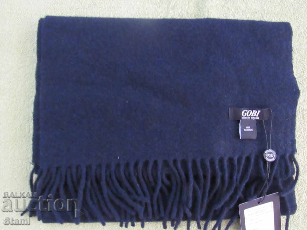 New cashmere dark blue GOBI scarf, Mongolia