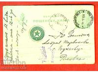 BULGARIA TRAVEL CARD SOFIA BUKOVTSI 1924 STICKER ESPERANTO