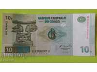 10 Franci 1997 Congo UNC