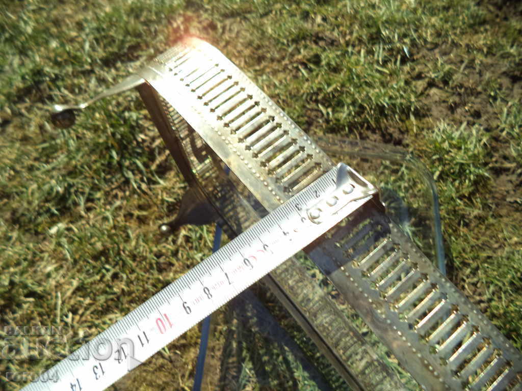 BEAUTIFUL OLD BRAZIL GLASS BASE WITH METAL BASE - 6 BEAUTIFUL OLD BRAZIL GLASS BASE WITH METAL BASE - 6