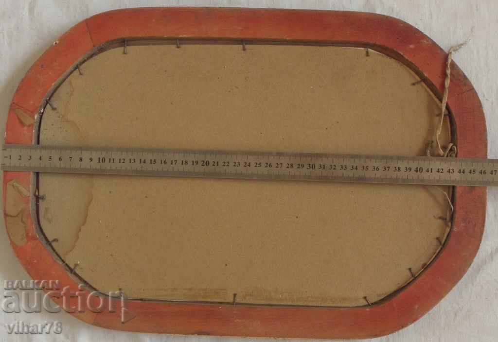 Old large photo in a wooden frame - 5