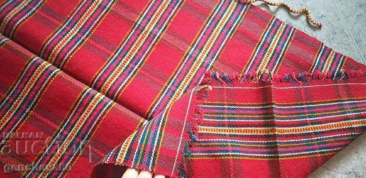 Auction Authentic Hand-Woven Red Plaid Apron Auction Authentic Hand-Woven Red Plaid Apron