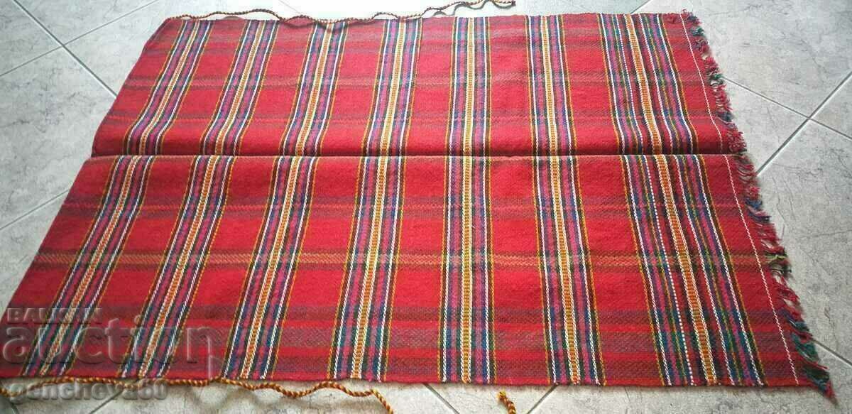 Delivery of Authentic Hand-Woven Red Plaid Apron Delivery of Authentic Hand-Woven Red Plaid Apron