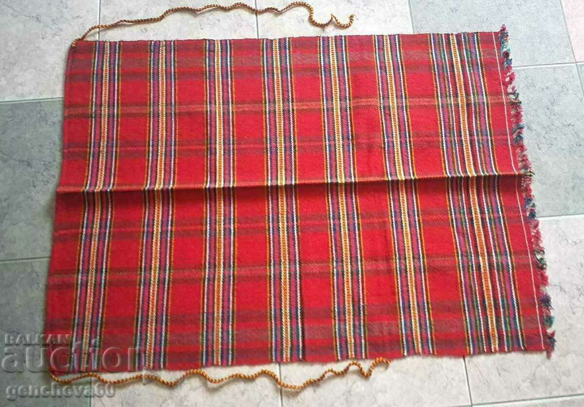 Authentic Hand-Woven Red Plaid Apron - 6 Authentic Hand-Woven Red Plaid Apron - 6